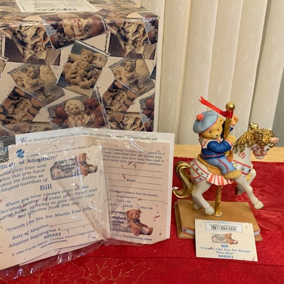 Cherished Teddies - Bill - Friends Like You Are Always True Blue - Carousel - Picture 1 of 9